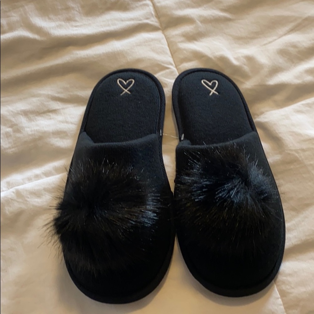 Black Victoria Secrets Slippers